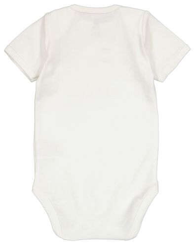4er-Pack Baby-Bodys, Baumwolle weiß - 1000023842 - HEMA