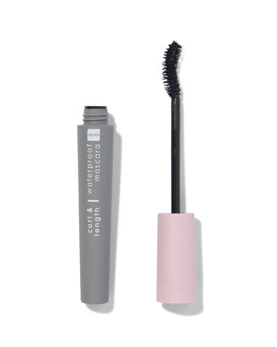 mascara curl & length waterproof noir - 11210219 - HEMA