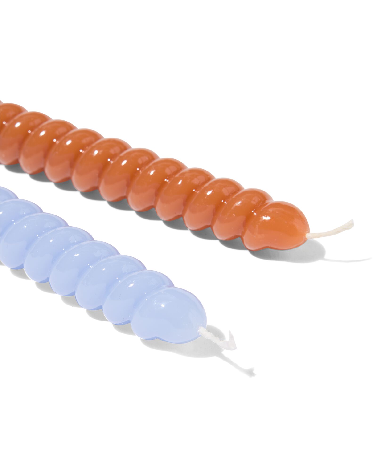 Bougies d"int&eacute;rieur ⌀2,2x25cm torsad&eacute;es bleues - 4 pi&egrave;ces - 13506125 - HEMA