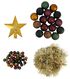 54 éléments de décoration en plastique recyclé pour sapin de Noël - cuivre et vert - 25130149 - HEMA
