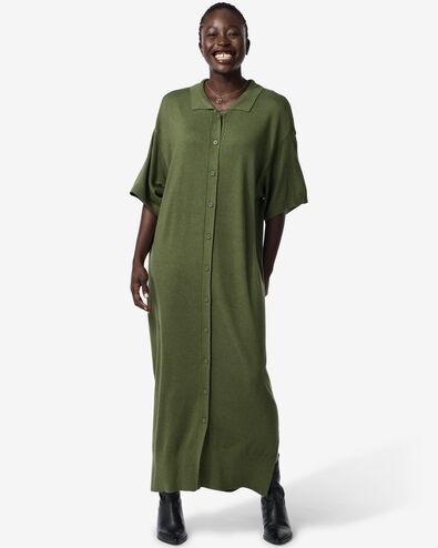 robe maill&eacute;e Faith pour femmes vert fonc&eacute; - 36272160DARKGREEN - HEMA