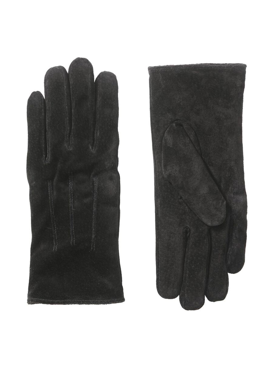 Damen-Wildlederhandschuhe, schwarz schwarz S - 16460151 - HEMA