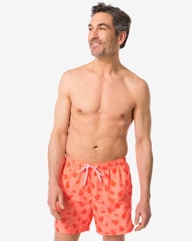 maillot de bain homme oranges corail corail - 22190080CORAL - HEMA