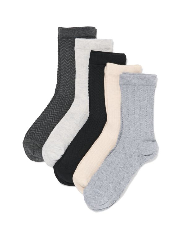 5er-Pack Damen-Socken graumeliert graumeliert - 1000020041 - HEMA