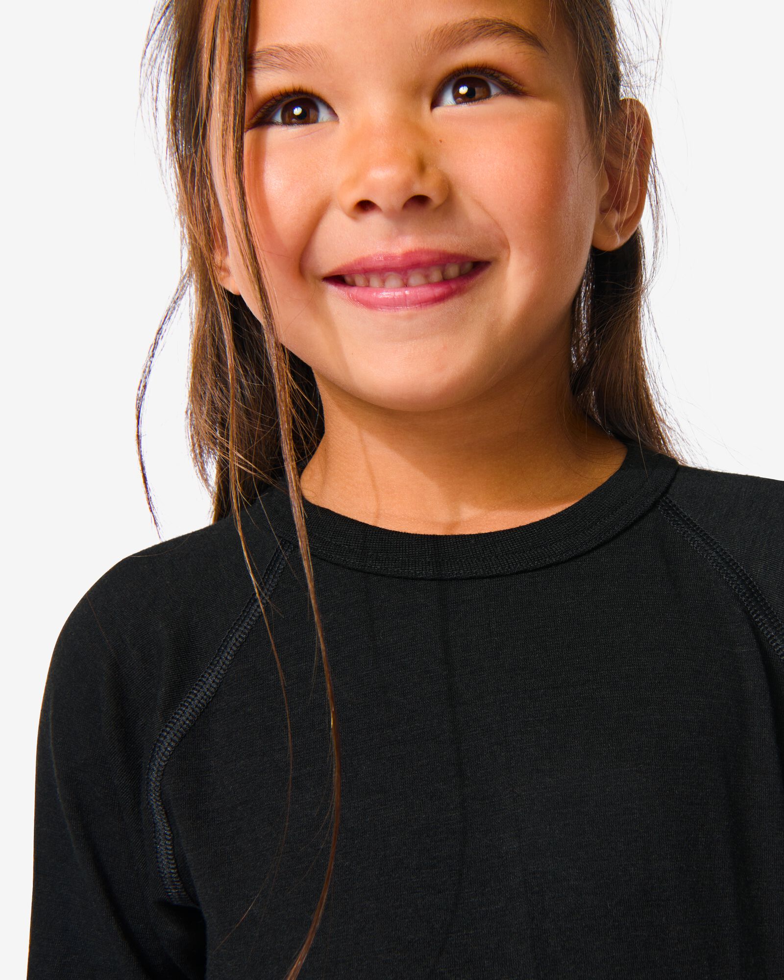 t-shirt thermo enfant noir noir - 1000001475 - HEMA