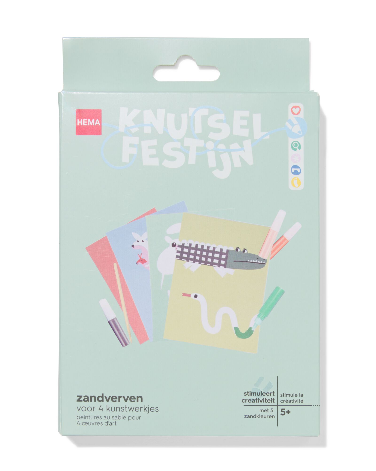 cartes peinture &agrave; grain fantaisie - 4 pi&egrave;ces - 15900513 - HEMA