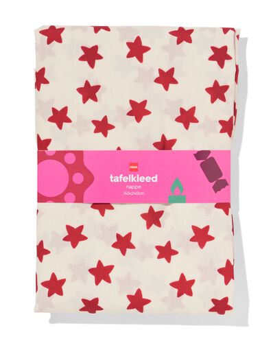Tischdecke, 140 × 240 cm, beschichtet, Sterne - 25600081 - HEMA