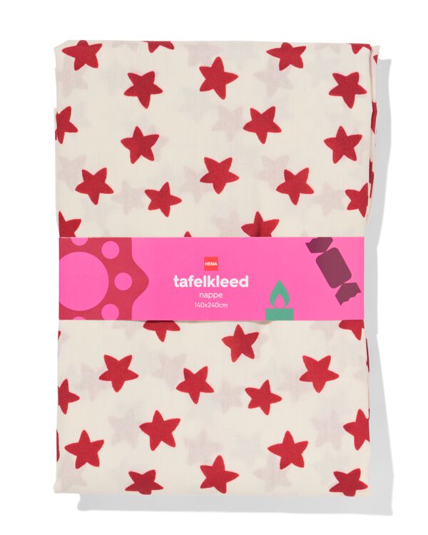 Tischdecke, 140 × 240 cm, beschichtet, Sterne - 25600081 - HEMA