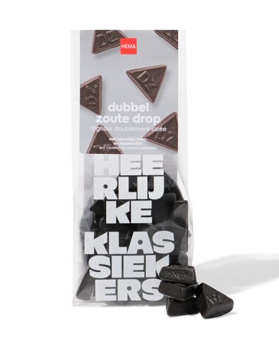 dubbel zoute drop 130g - 10200109 - HEMA