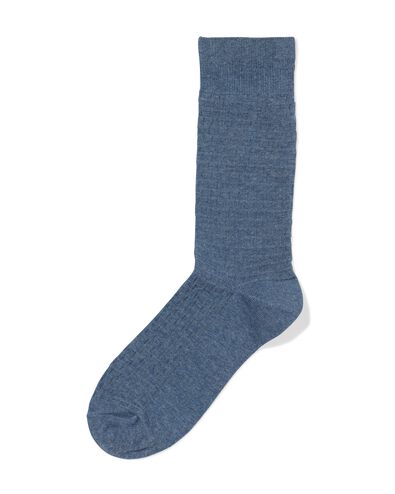 Herrensocken, Struktur mittelblau mittelblau - 4150585MIDBLUE - HEMA