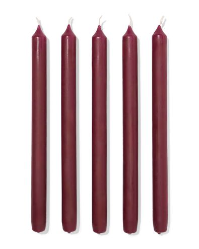 12 bougies longues &Oslash;2.2x29&nbsp; aubergine 2,2 x 29 - 13504056 - HEMA