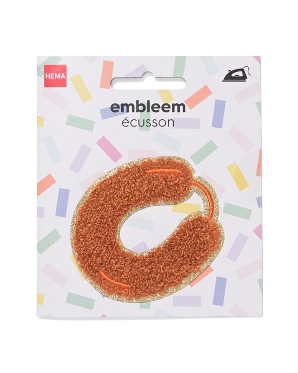 carnaval strijkembleem 6x7cm rookworst - 60800266 - HEMA