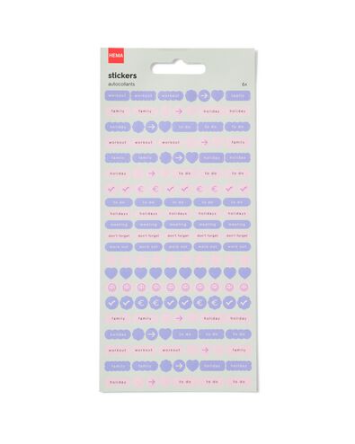 stickervellen voor planner - 6 stuks - 14103714 - HEMA