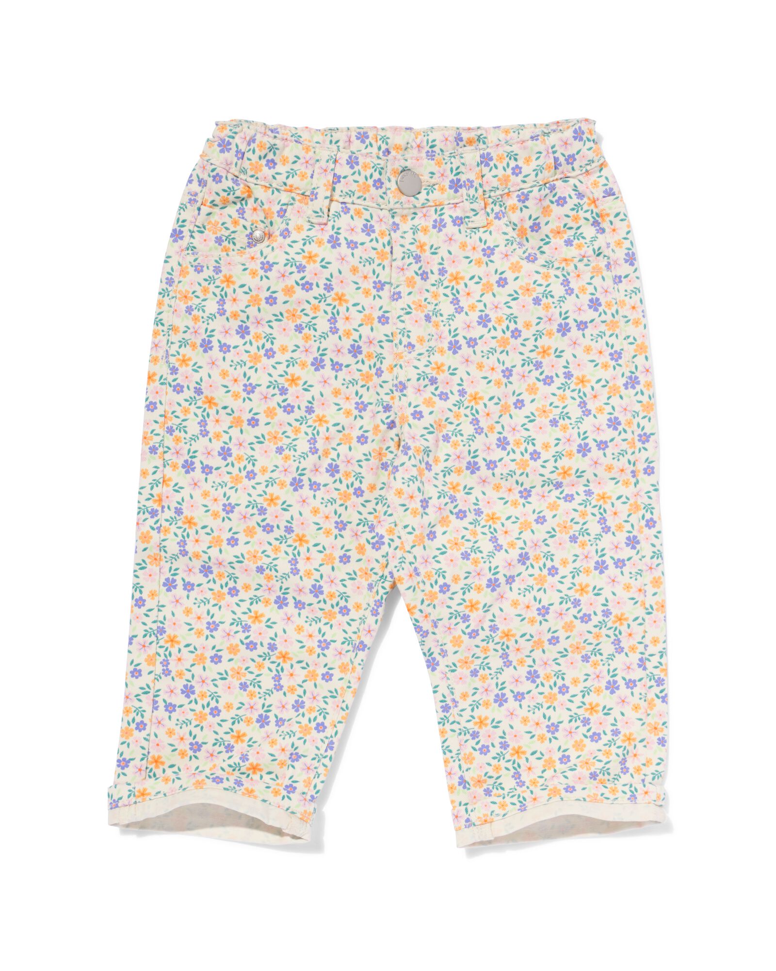 pantalon b&eacute;b&eacute; &agrave; fleurs &eacute;cru - 33078160ECRU - HEMA