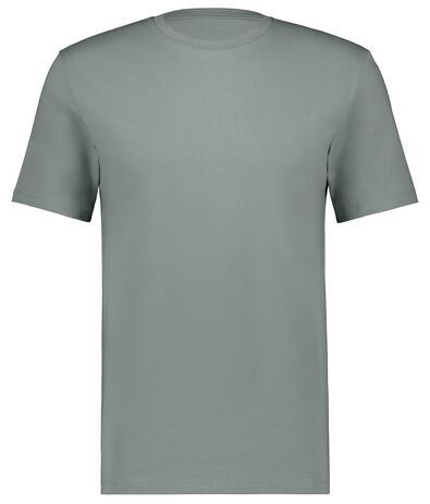 t-shirt homme regular fit col rond vert clair - 1000027600 - HEMA