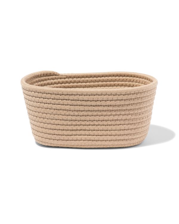 Korb 23 x 11 cm, Seil, beige-braun - 39800049 - HEMA