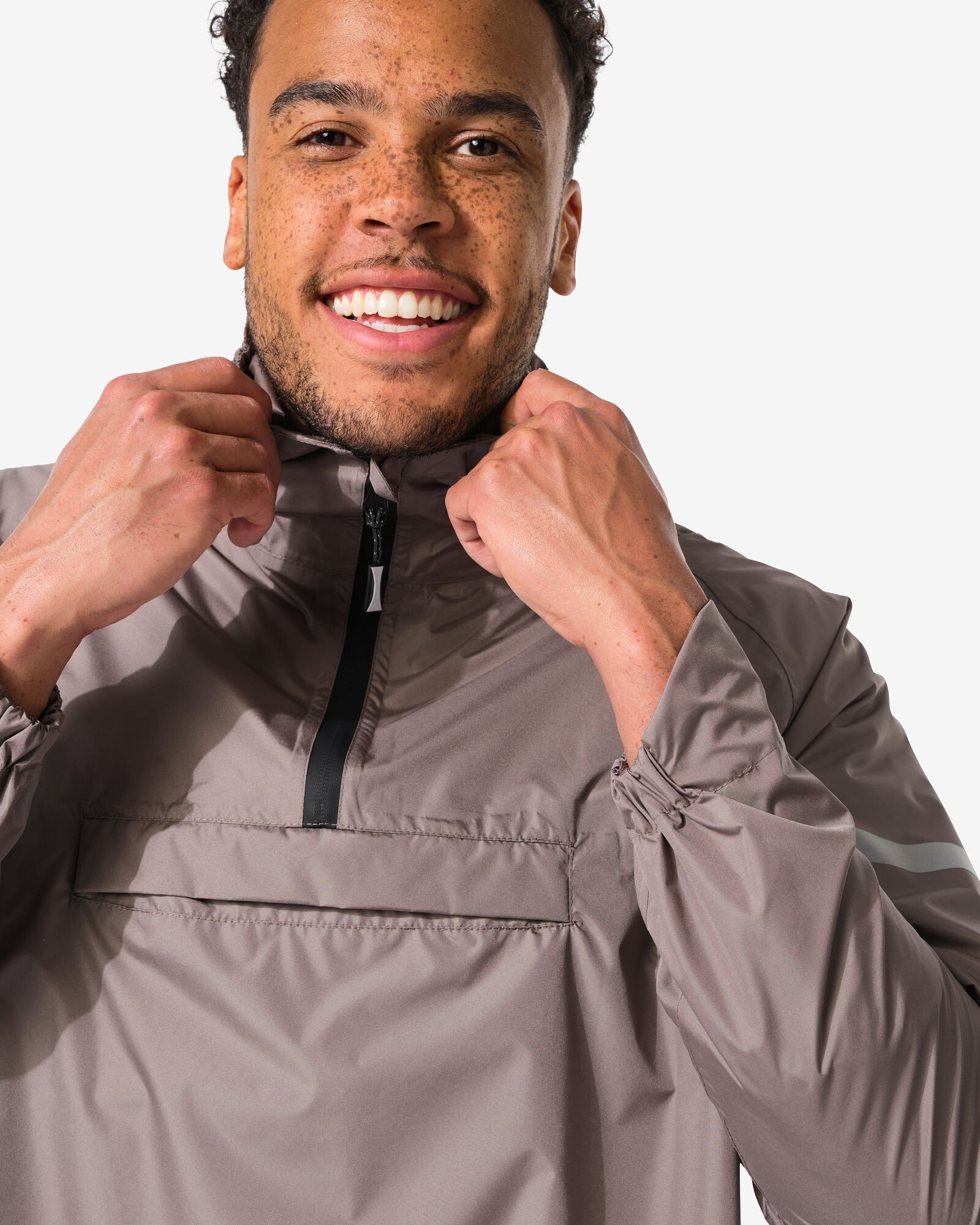 regenponcho voor volwassenen taupe - 34440175TAUPE - HEMA