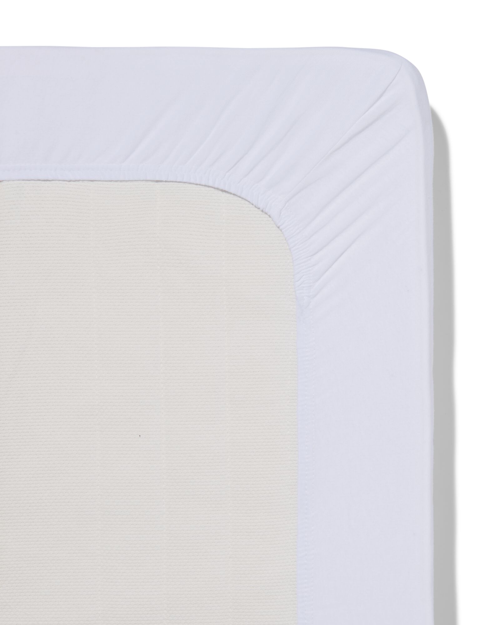 drap-housse pour surmatelas jersey 200x200/220 blanc - 5180054 - HEMA