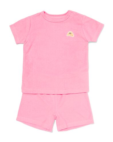 babypyjama badstof roze roze - 33301660PINK - HEMA