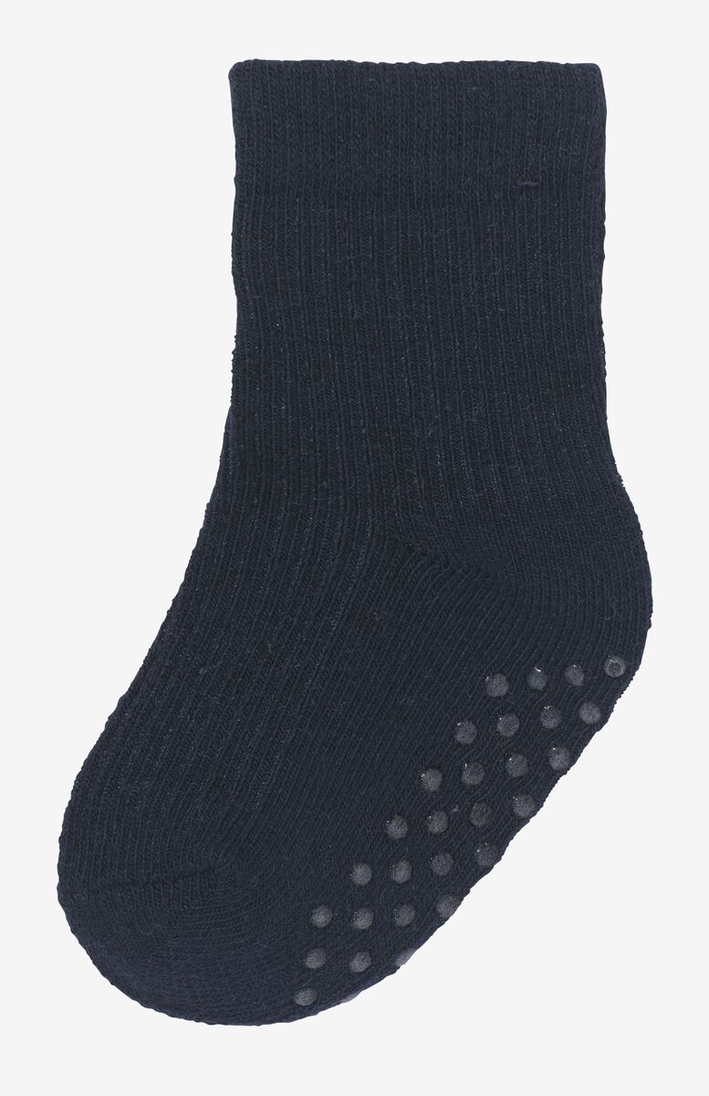 5 paires de chaussettes bébé avec coton bleu - 1000028757 - HEMA