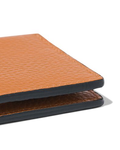 portemonnaie pliant avec fermeture aimantée cuir marron RFID 7x10.5 - 18110043 - HEMA