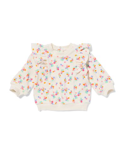 pull b&eacute;b&eacute; velours c&ocirc;tel&eacute; fleurs &eacute;cru &eacute;cru - 33058270ECRU - HEMA
