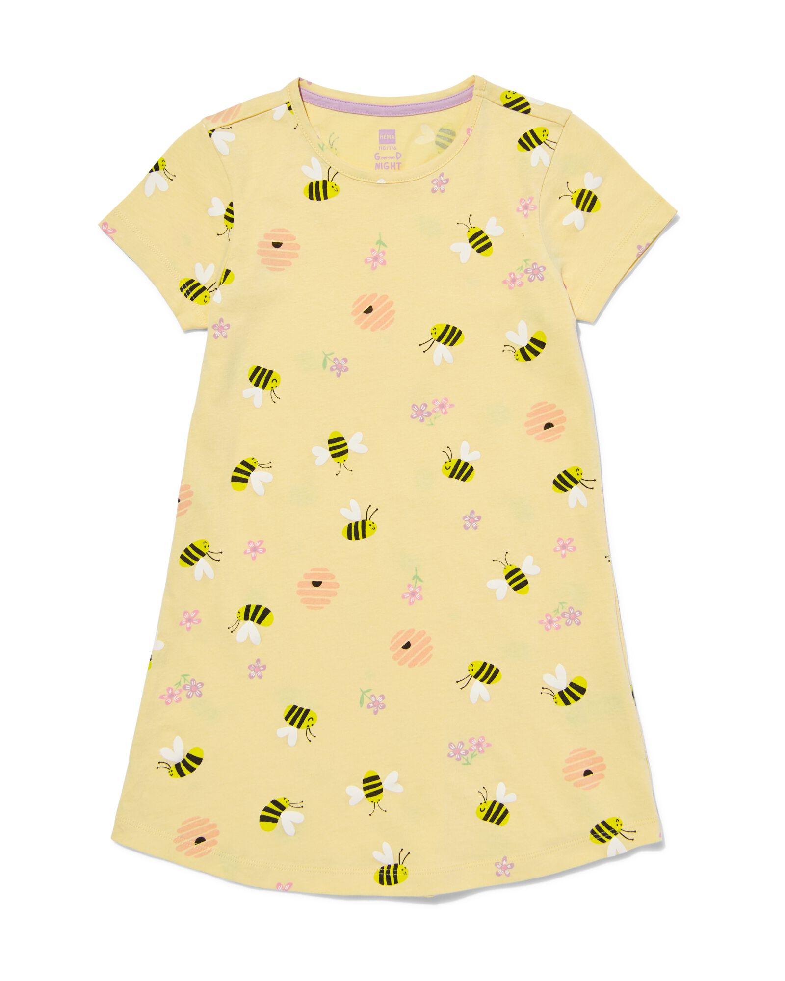 hema chemise de nuit enfant coton abeilles jaune (jaune)
