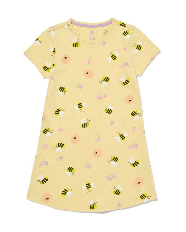 chemise de nuit enfant coton abeilles jaune jaune - 23041680YELLOW - HEMA