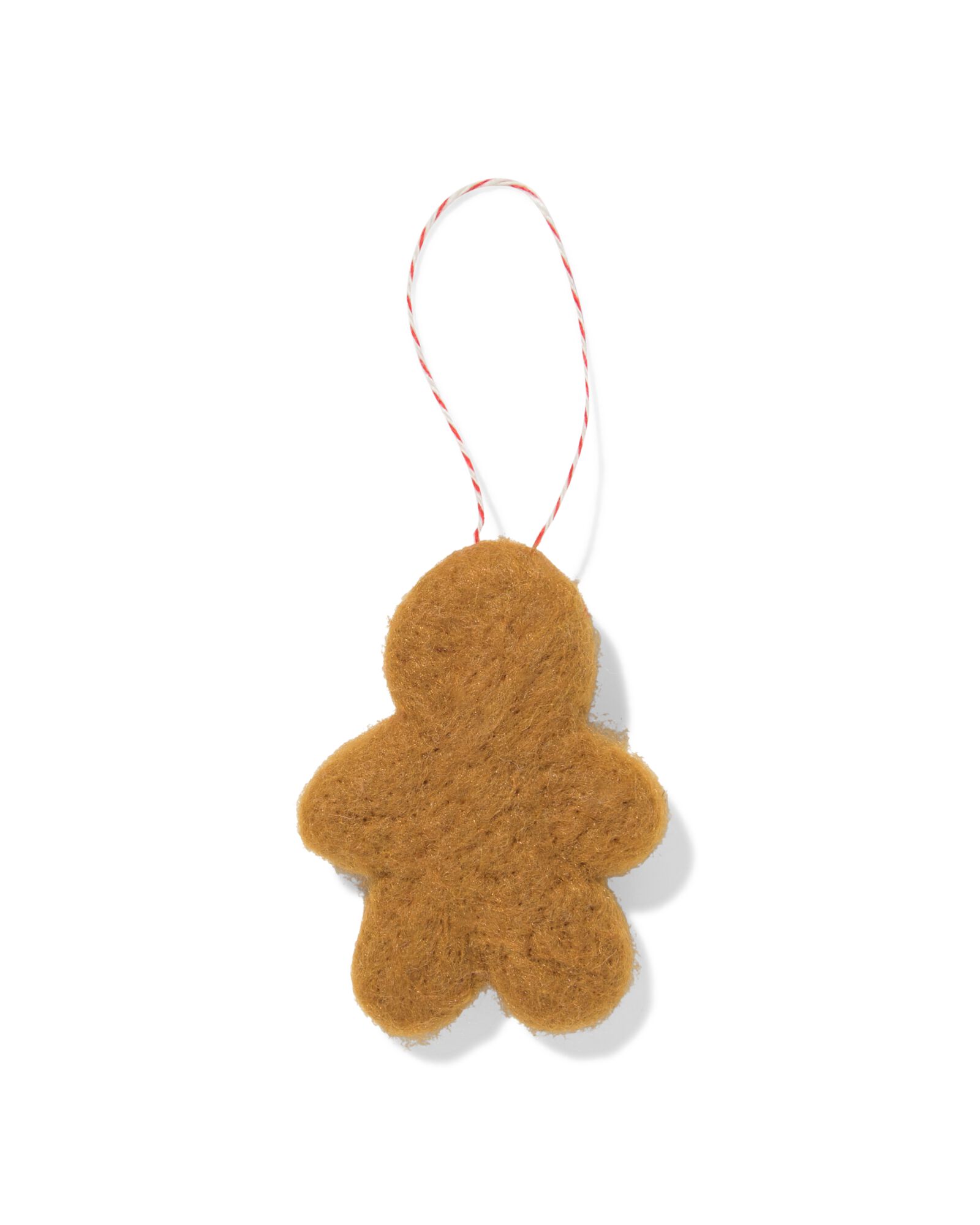 kersthanger 10cm vilt peperkoekmannetje - 25100272 - HEMA