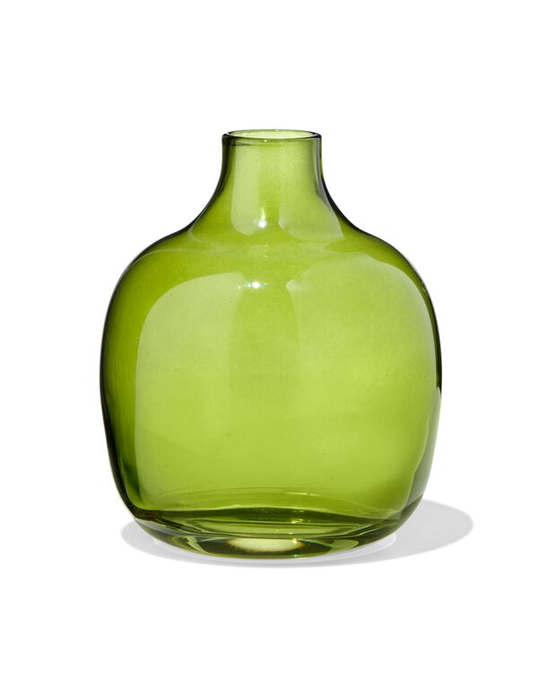 vase pour b&acirc;tonnets parfum&eacute;s ⌀2,4x10cm verre vert - 13325074 - HEMA