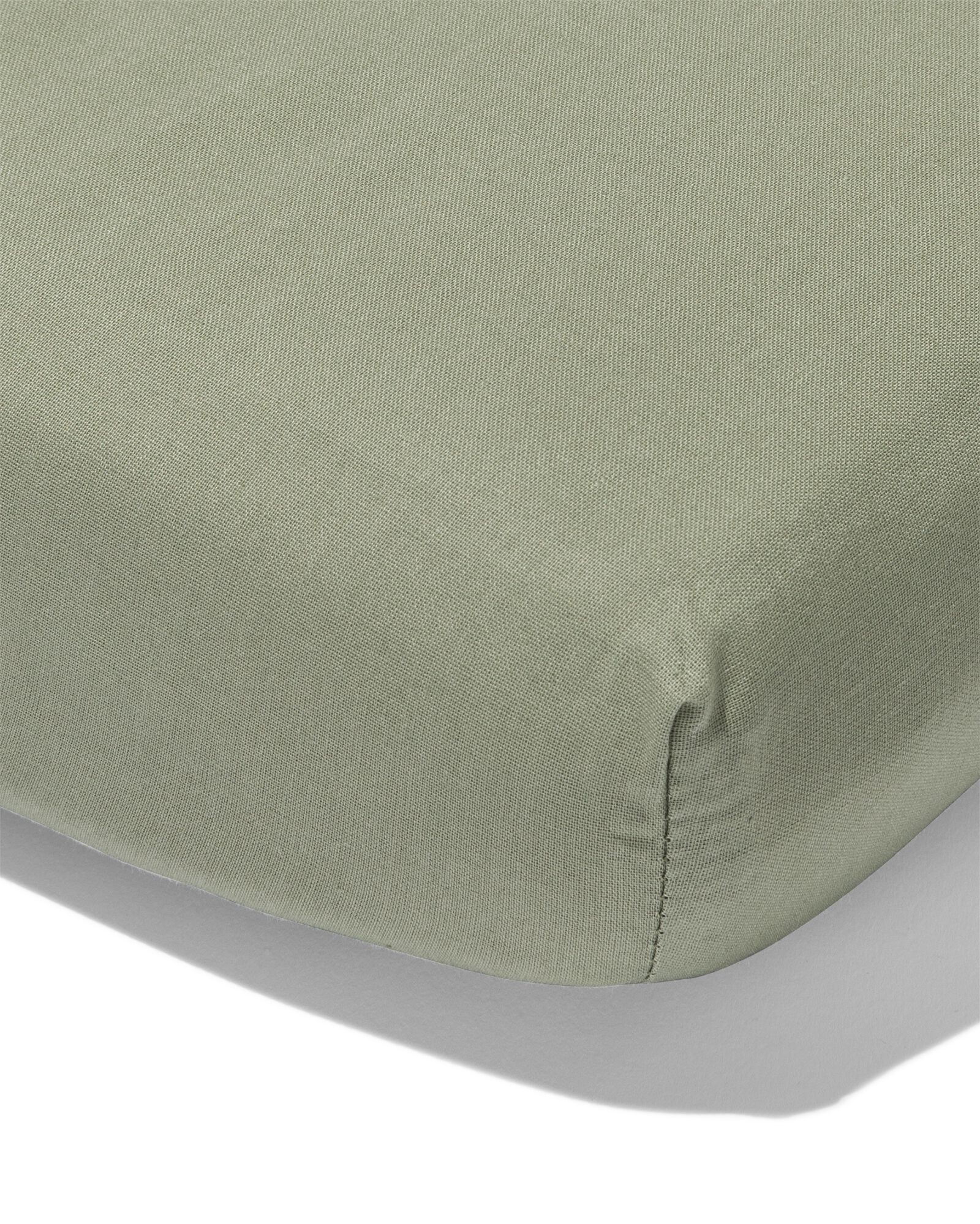 drap housse surmatelas 90x200cm coton doux vert - 5180082 - HEMA