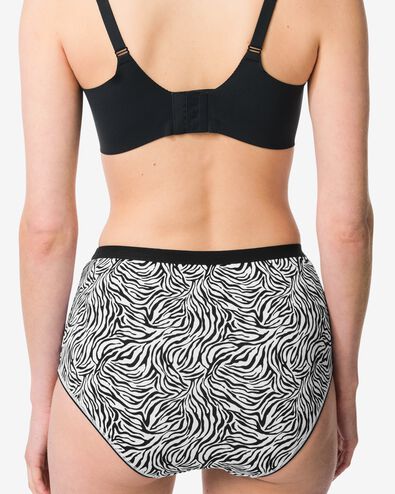 culottes taille haute femme coton animal - lot de 2 noir noir - 19602044BLACK - HEMA