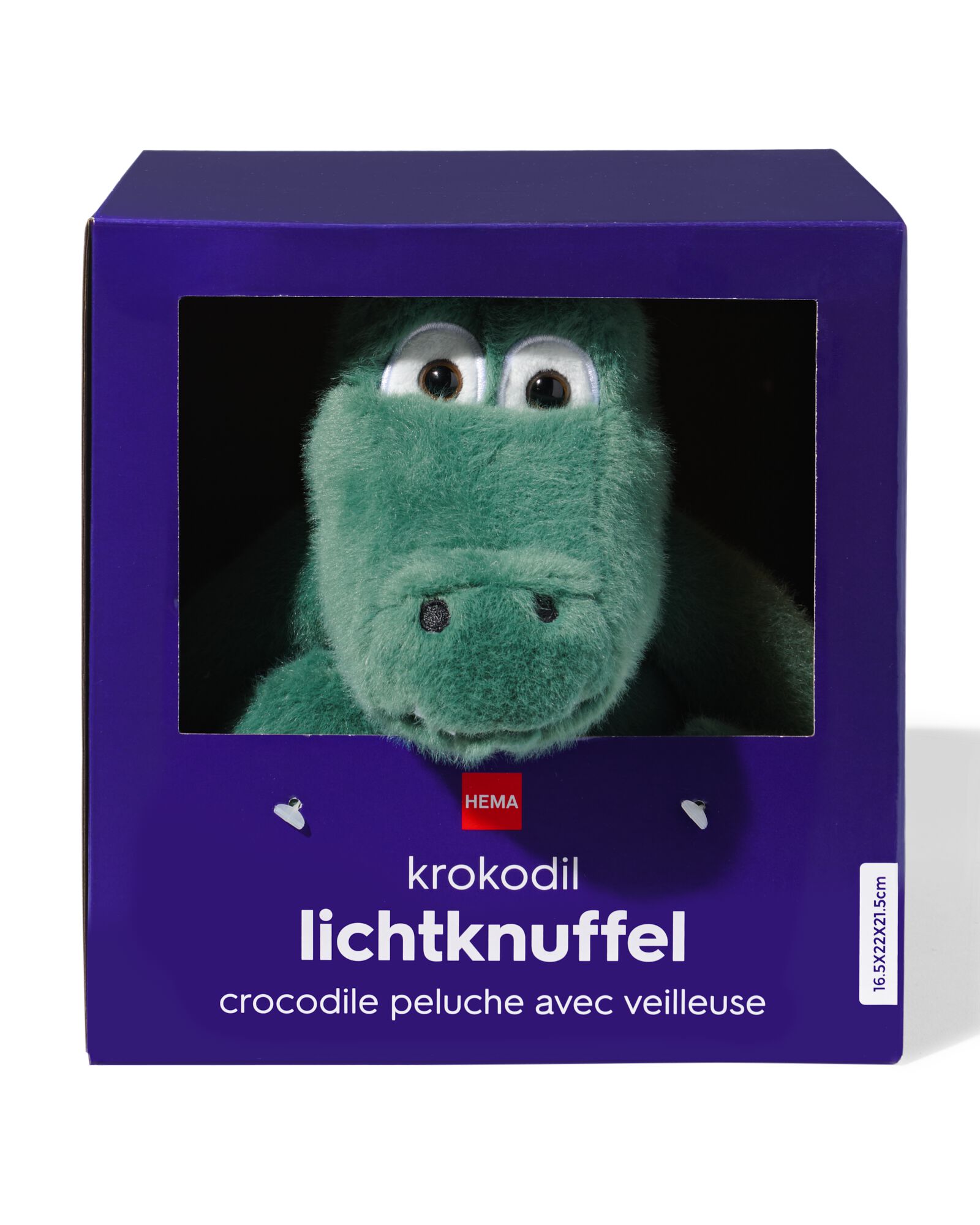 peluche crocodile avec veilleuse 22x22cm - 38400050 - HEMA