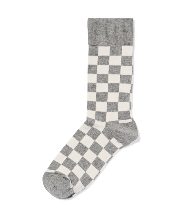 chaussettes homme carreaux gris moyen gris moyen - 4170445MIDGREY - HEMA