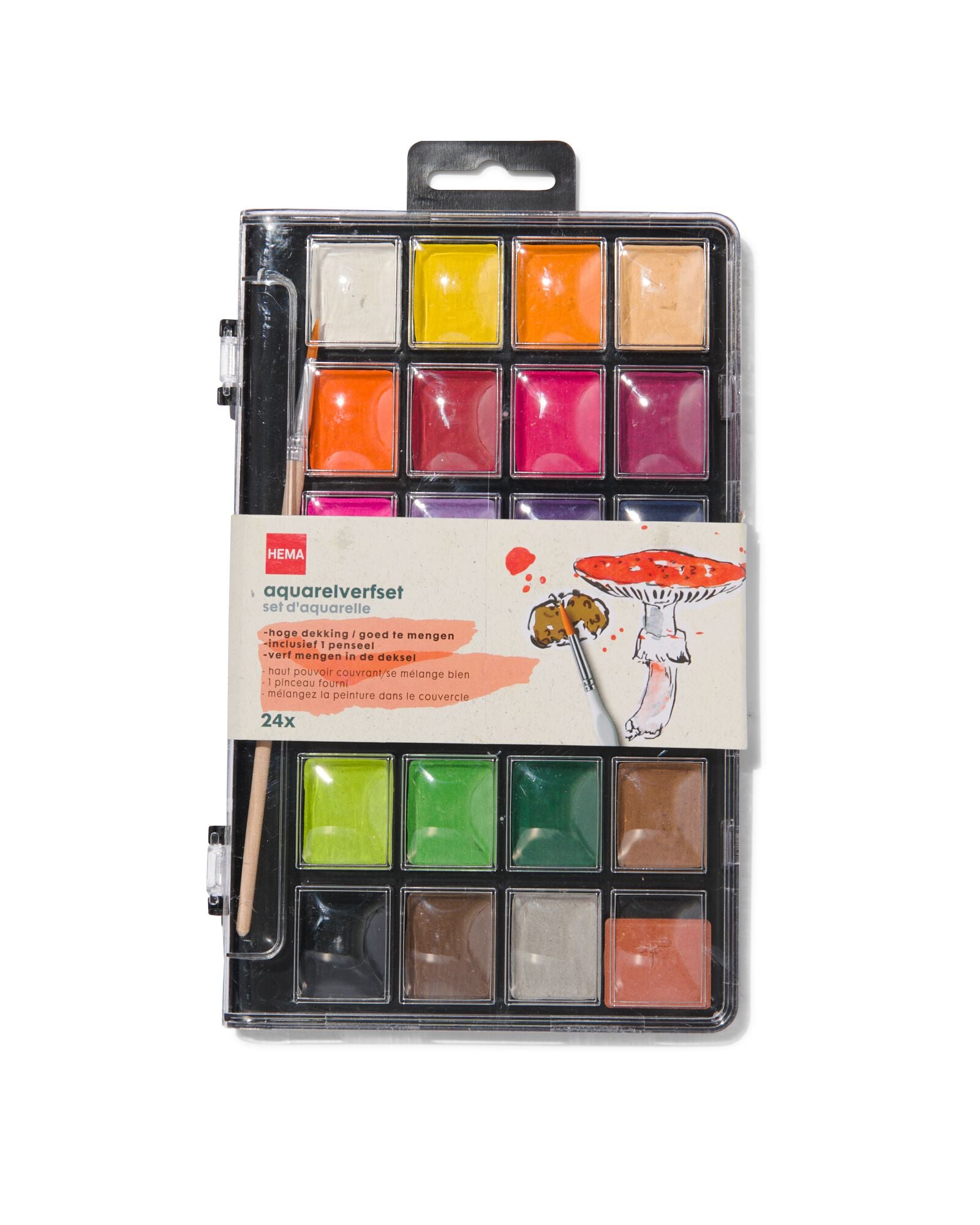 aquarelverfset 25-delig - 60720081 - HEMA