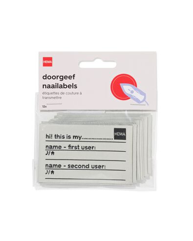 doorgeef naailabels - 12 stuks - 1400324 - HEMA