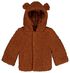 manteau bébé teddy avec capuche marron - 1000028191 - HEMA