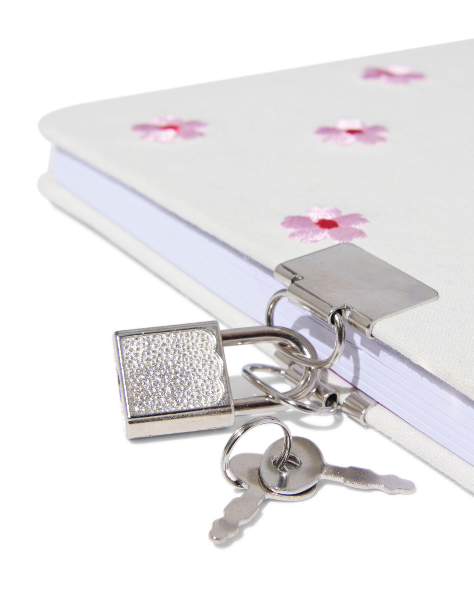 journal 21,2x15cm cadenas broderie fleurs - 61104529 - HEMA