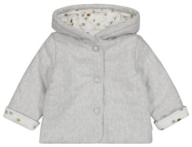 manteau nouveau-né matelassé gris - 1000024477 - HEMA