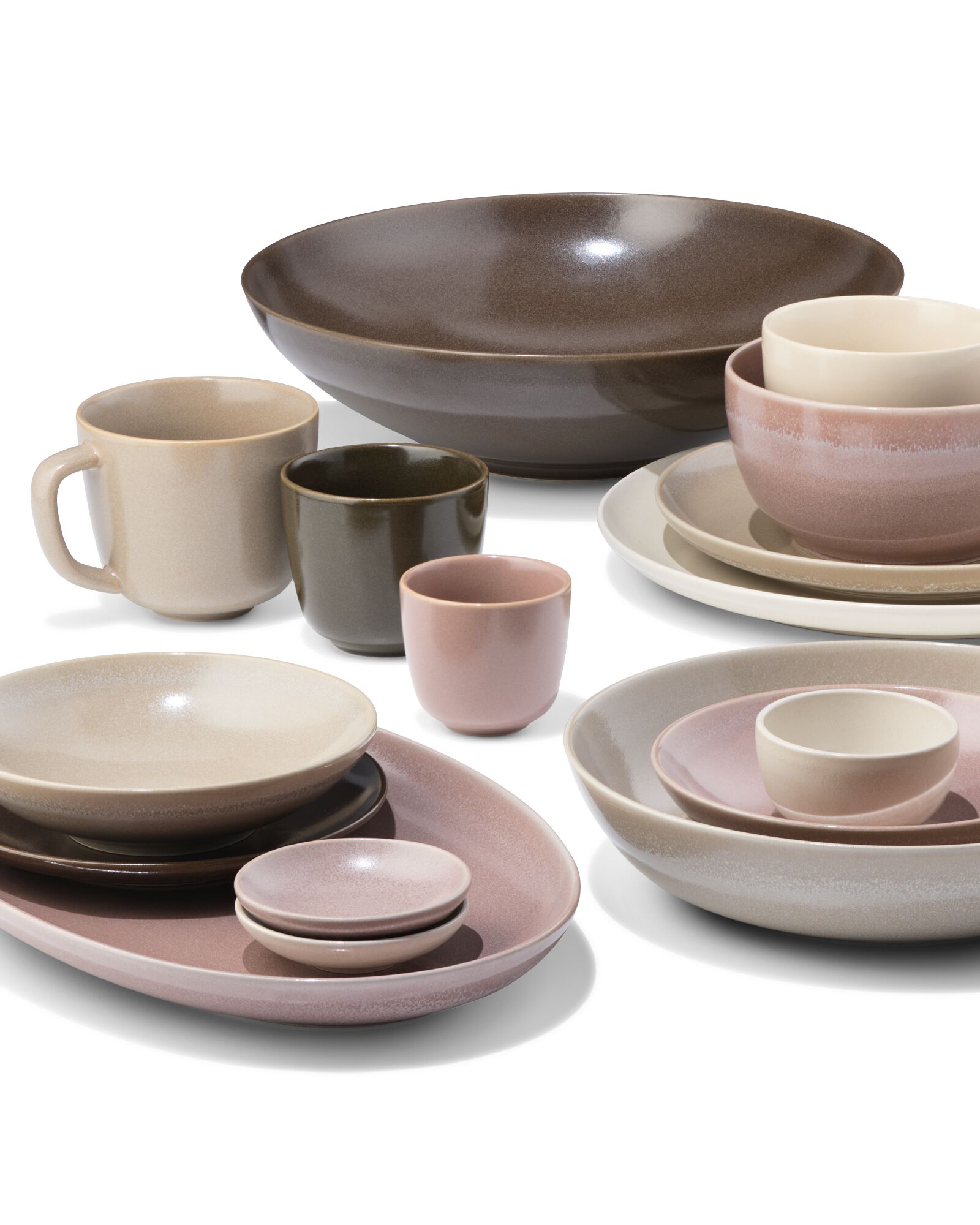 bol haut &Oslash;7cm PUUR gla&ccedil;ure r&eacute;active beige - 9650144 - HEMA