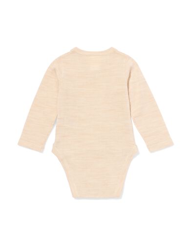 newborn overslag body merinowol ecru ecru - 33443020ECRU - HEMA