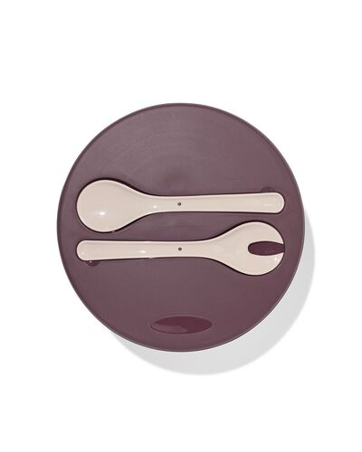 Salatsch&uuml;ssel ⌀ 28 x 10 cm inklusive Besteck rosa - 41822251 - HEMA