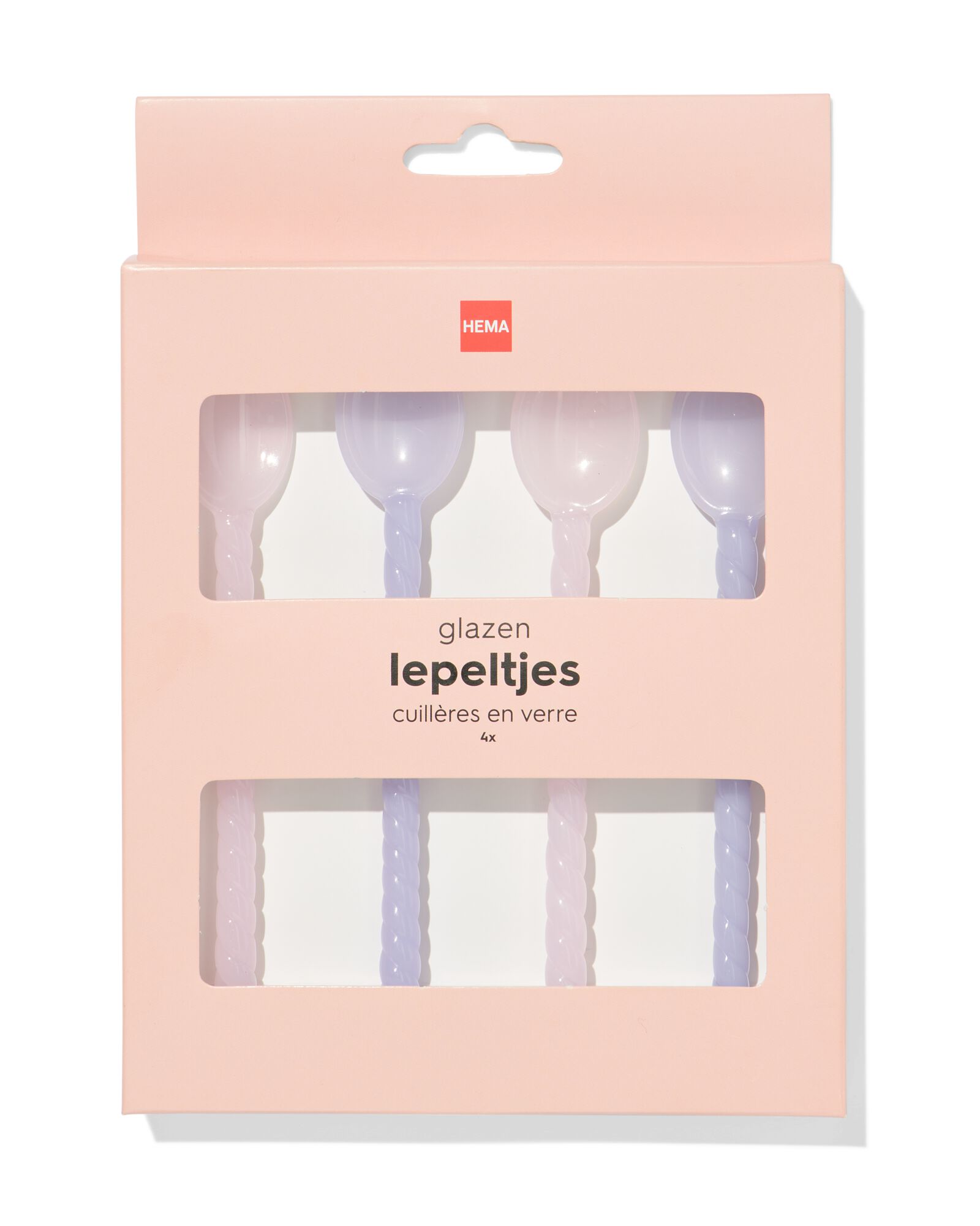lepeltjes glas pastel - 4 stuks - 41822208 - HEMA