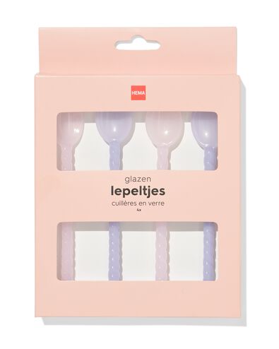 lepeltjes glas pastel - 4 stuks - 41822208 - HEMA