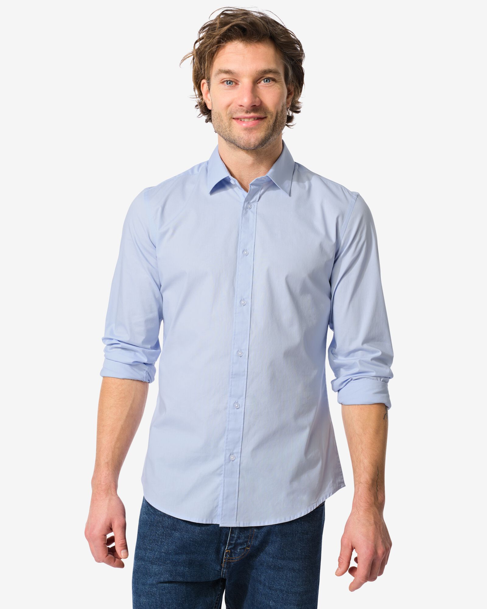 chemise homme bleu clair - 2140160LIGHTBLUE - HEMA