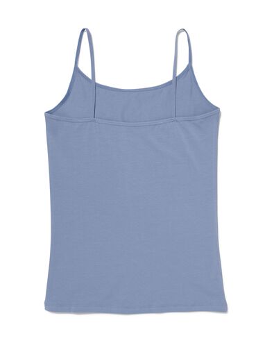 Damen-Hemd, Spaghettiträger, Baumwolle/Elasthan blau S - 19680627 - HEMA
