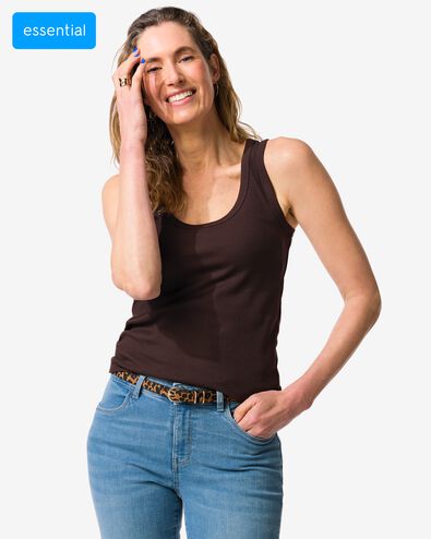 d&eacute;bardeur femme Anouk c&ocirc;tel&eacute; marron fonc&eacute; marron fonc&eacute; - 36303370DARKBROWN - HEMA