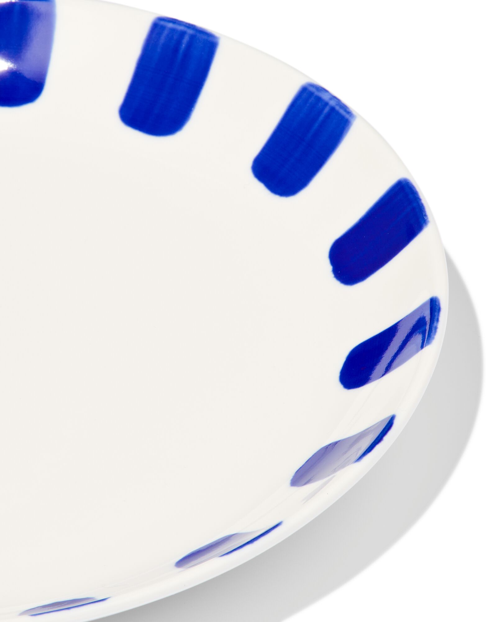 assiette &agrave; dessert &Oslash;17cm - new bone blanc et bleu - vaisselle d&eacute;pareill&eacute;e - 9650008 - HEMA