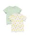 2er-Pack Baby-T-Shirts, gerippt, Zitronen mintgrün 74 - 33046953 - HEMA