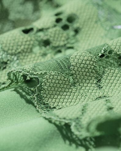 slip br&eacute;silien femme microfibre avec dentelle vert - 19600924GREEN - HEMA
